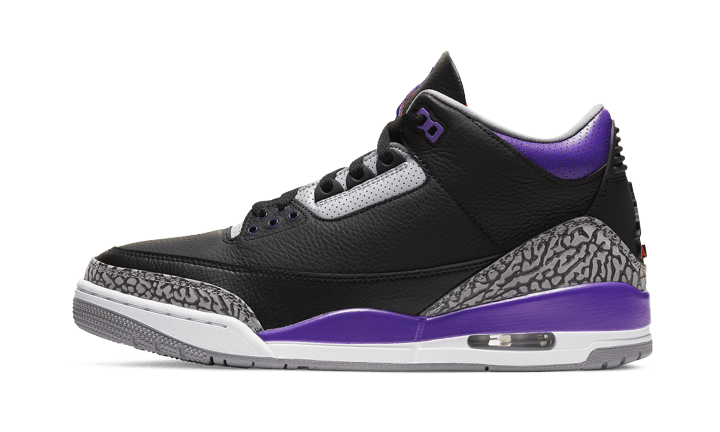 Air Jordan 3 Retro Black Court Purple - CT8532-050