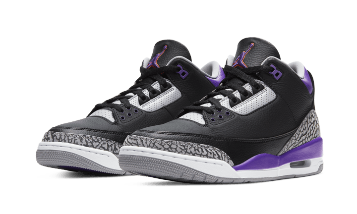Air Jordan 3 Retro Black Court Purple - CT8532-050