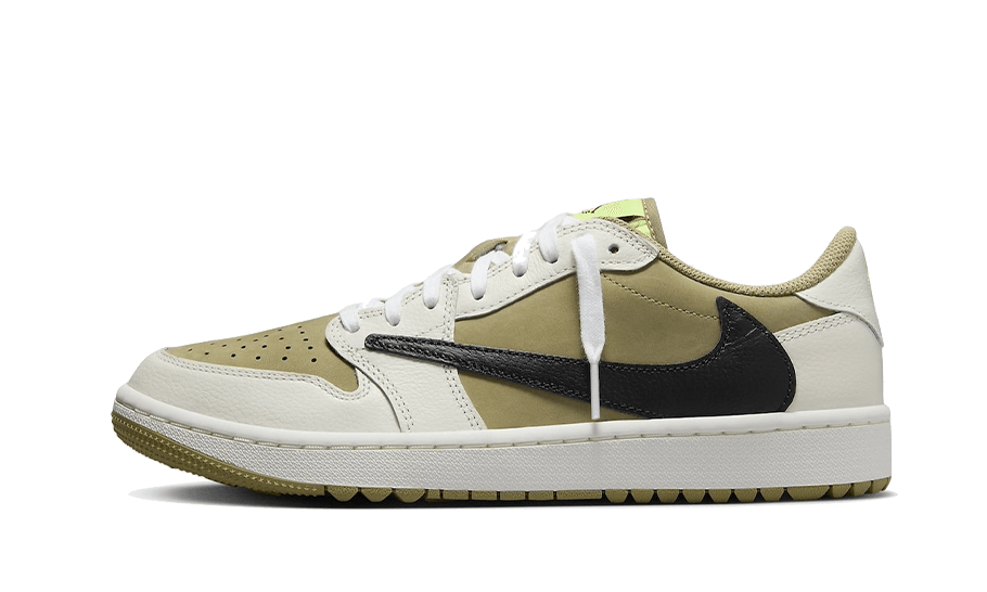 Air Jordan 1 Retro Low Golf Travis Scott Neutral Olive - FZ3124-200