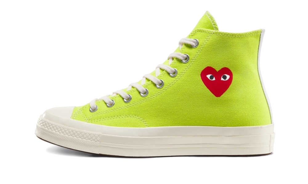 Converse Chuck Taylor All-Star 70s Hi Comme des Garçons PLAY Bright Green - 168299C
