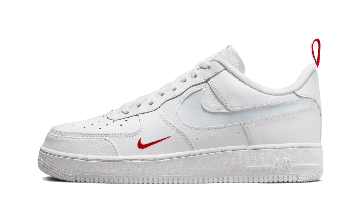 Air Force 1 Low White Red Mini Swoosh