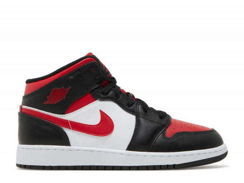 Air Jordan 1 Mid Black Fire Red (GS)