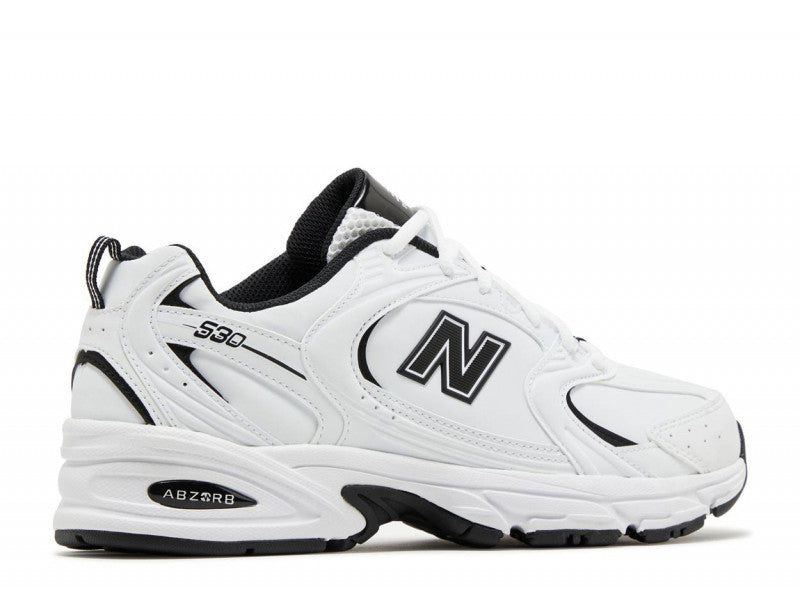 New Balance 530 White Black Leather