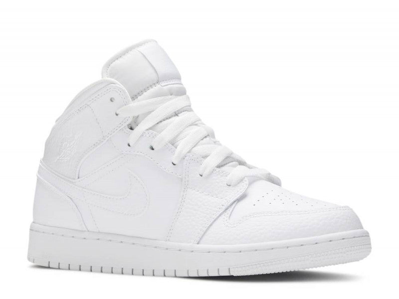 Air Jordan 1 Mid Triple White (GS)