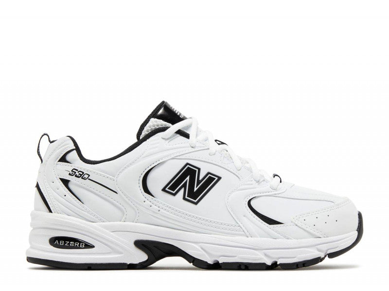 New Balance 530 White Black Leather