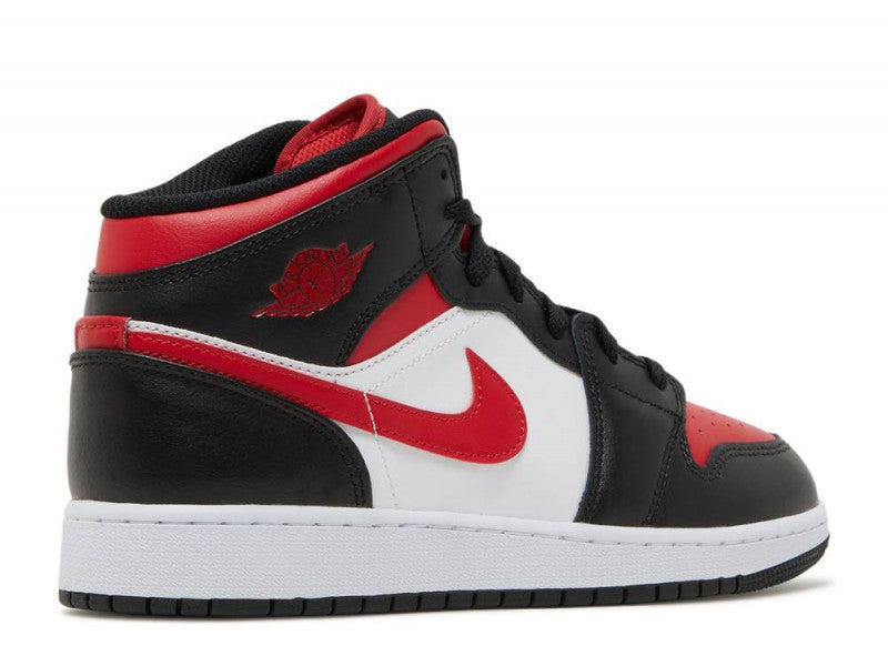 Air Jordan 1 Mid Black Fire Red (GS)