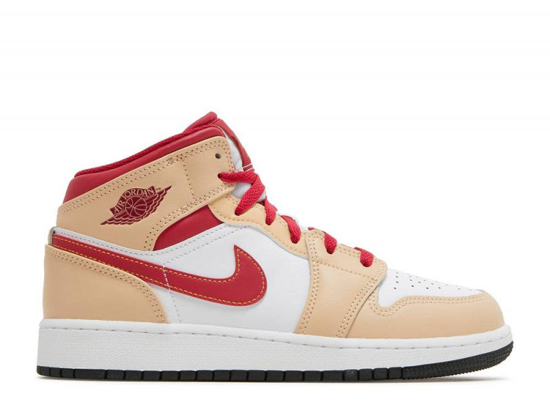 Air Jordan 1 Mid Red Beige (GS)