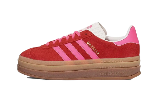 Adidas Gazelle Bold Collegiate Red Lucid Pink - IH7496
