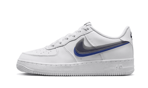 Nike Air Force 1 Low Impact Next Nature Double Swoosh White Black Blue - FD0688-100