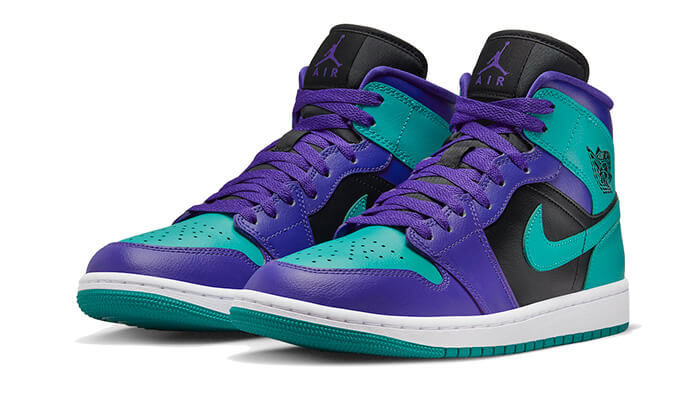 Air Jordan 1 Mid Black Grape - BQ6472-502