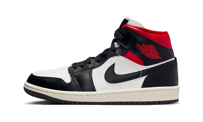 Air Jordan 1 Mid Black Gym Red - BQ6472-061