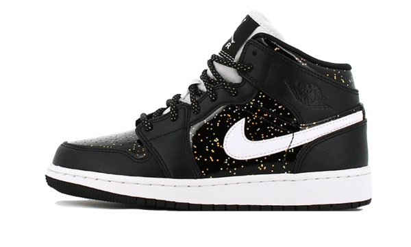 Air Jordan 1 Mid Black Speckle - AV5174-001