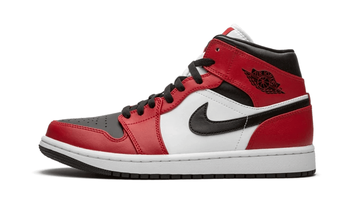 Air Jordan 1 Mid Chicago Black Toe - 554724-069/554725-069