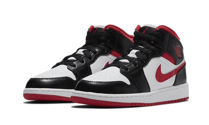 Air Jordan 1 Mid Gym Red Black White - 554724-122