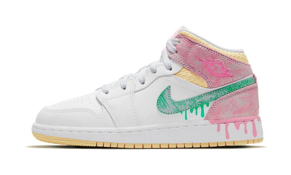 Air Jordan 1 Mid Paint Drip - DD1666-100