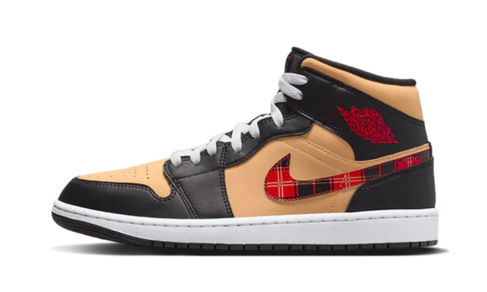 Air Jordan 1 Mid SE Tartan Swoosh - DZ5329-001