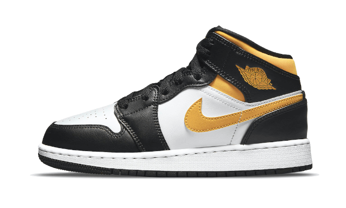 Air Jordan 1 Mid White Pollen Black - 554725-177