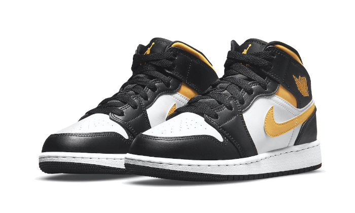 Air Jordan 1 Mid White Pollen Black - 554725-177