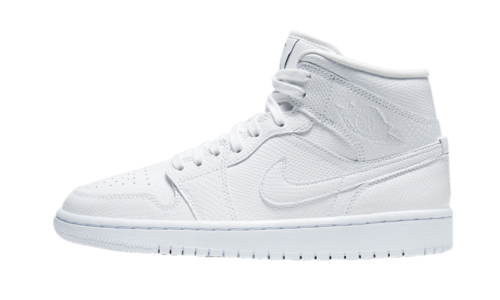 Air Jordan 1 Mid White Snakeskin - BQ6472-110