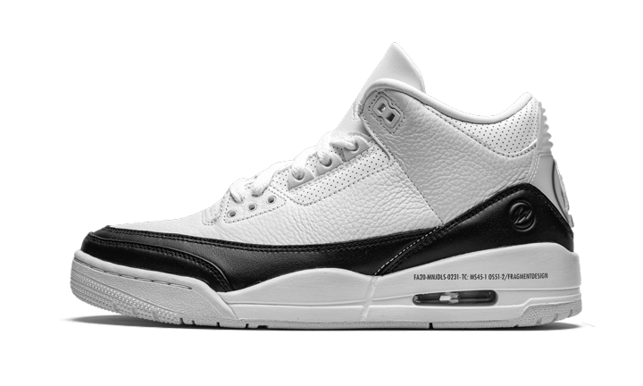 Air Jordan 3 Retro Fragment White Black - DA3595-100