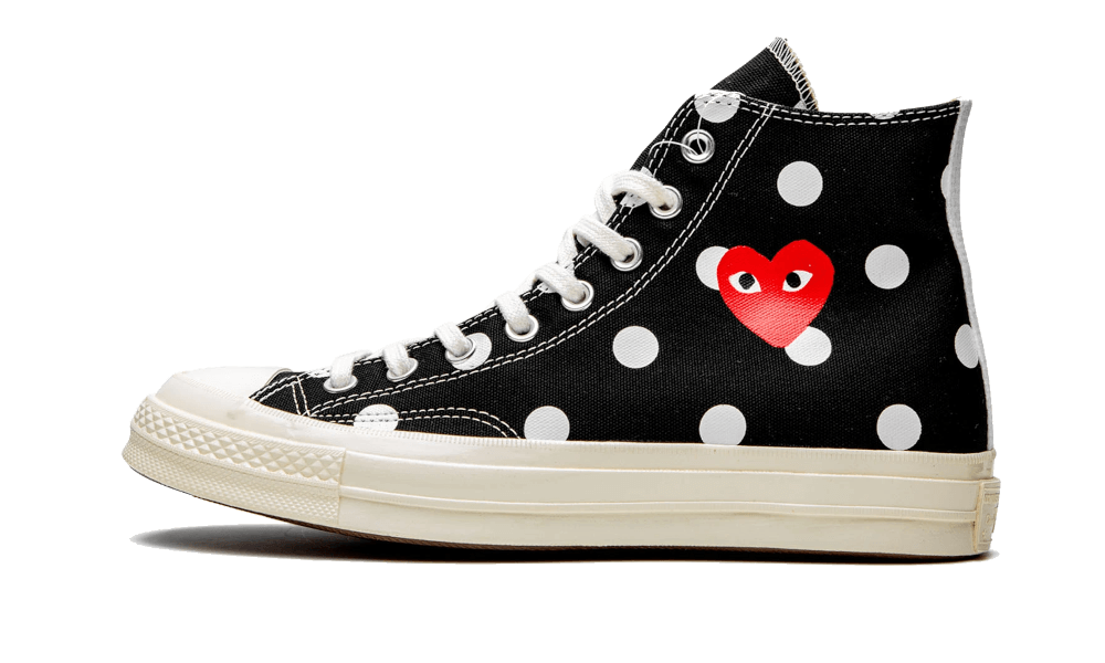 Converse Chuck Taylor All-Star 70s Hi Comme des Garçons PLAY Polka Dot Black - 157250C