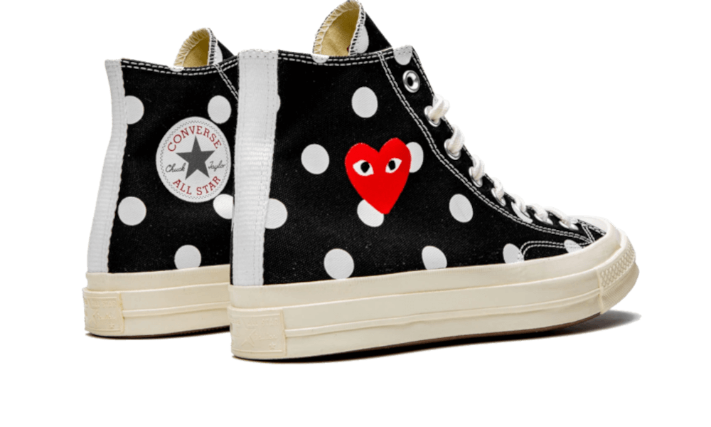 Converse Chuck Taylor All-Star 70s Hi Comme des Garçons PLAY Polka Dot Black - 157250C