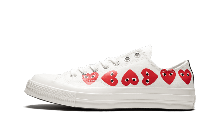 Converse Chuck Taylor All-Star 70s Ox Comme des Garçons PLAY Multi-Heart White - 162975C