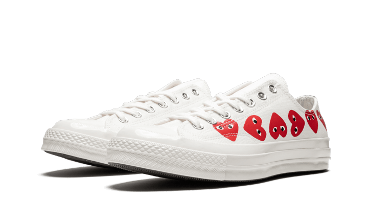 Converse Chuck Taylor All-Star 70s Ox Comme des Garçons PLAY Multi-Heart White - 162975C