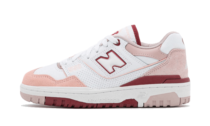 New Balance 550 White Scarlet Pink - BBW550ZV