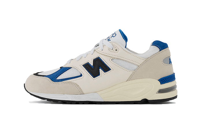 New Balance 990 v2 Made In USA White Blue - M990WB2