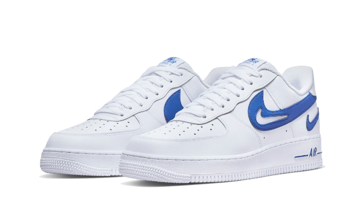 Nike Air Force 1 Low '07 FM Cut Out Swoosh White Game Royal - DR0143-100