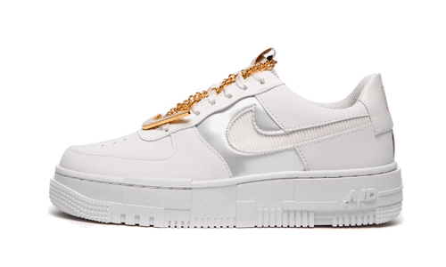 Nike Air Force 1 Low Pixel Grey Gold Chain - DC1160-100