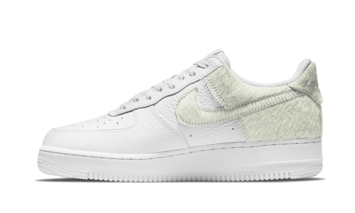 Nike Air Force 1 Low White Pony Hair Heel - DM9088-001