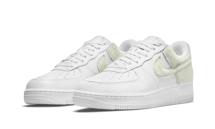 Nike Air Force 1 Low White Pony Hair Heel - DM9088-001