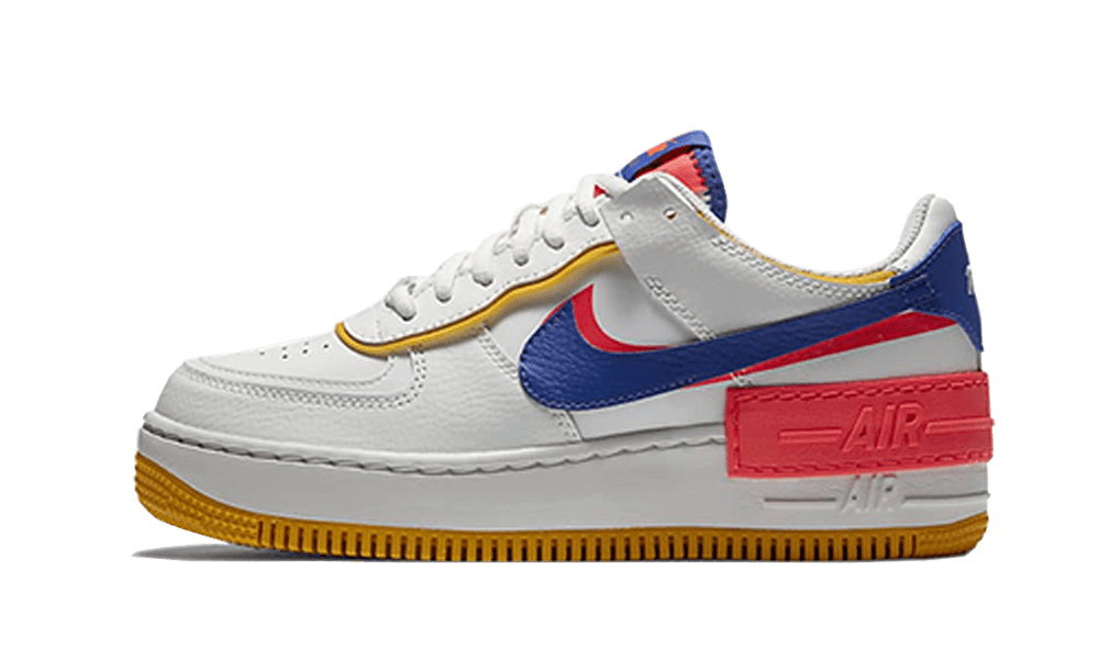 Nike Air Force 1 Shadow White Flash Crimson Astronomy Blue - CI0919-105