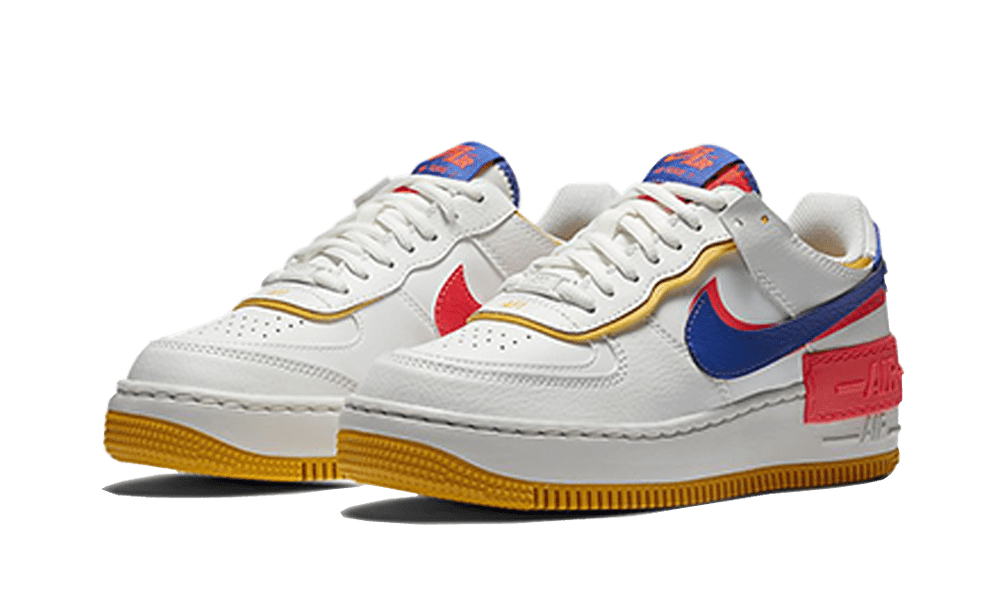 Nike Air Force 1 Shadow White Flash Crimson Astronomy Blue - CI0919-105