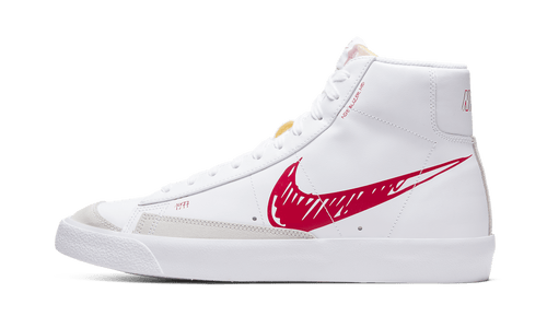 Nike Blazer Mid Sketch Red Swoosh - CW7580-100