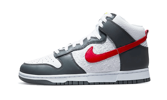 Nike Dunk High Embossed Basketball Grey Red - FD0668-001